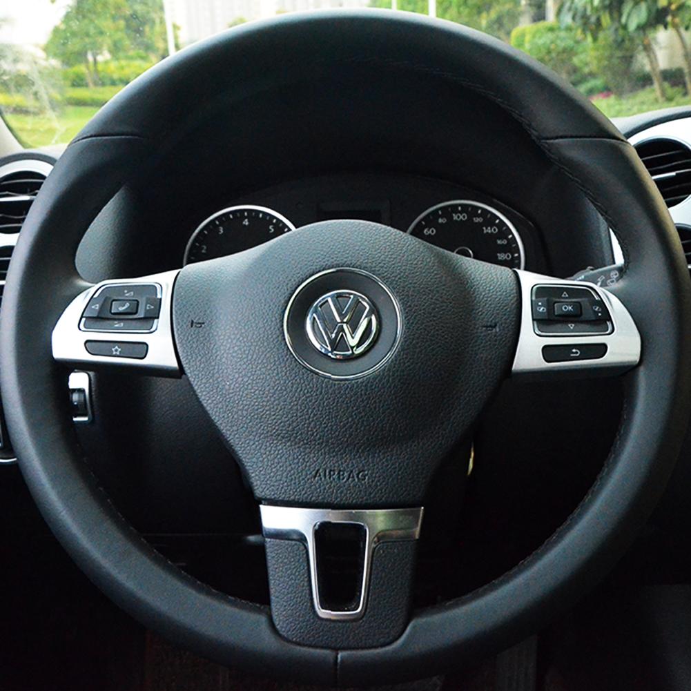 Накладка на рулевое колесо автомобиля для VW GOLF MK6 PASSAT B7 CC EOS TIGUAN JETTA TOURAN SHARAN CADDY Наклейка на молдинг