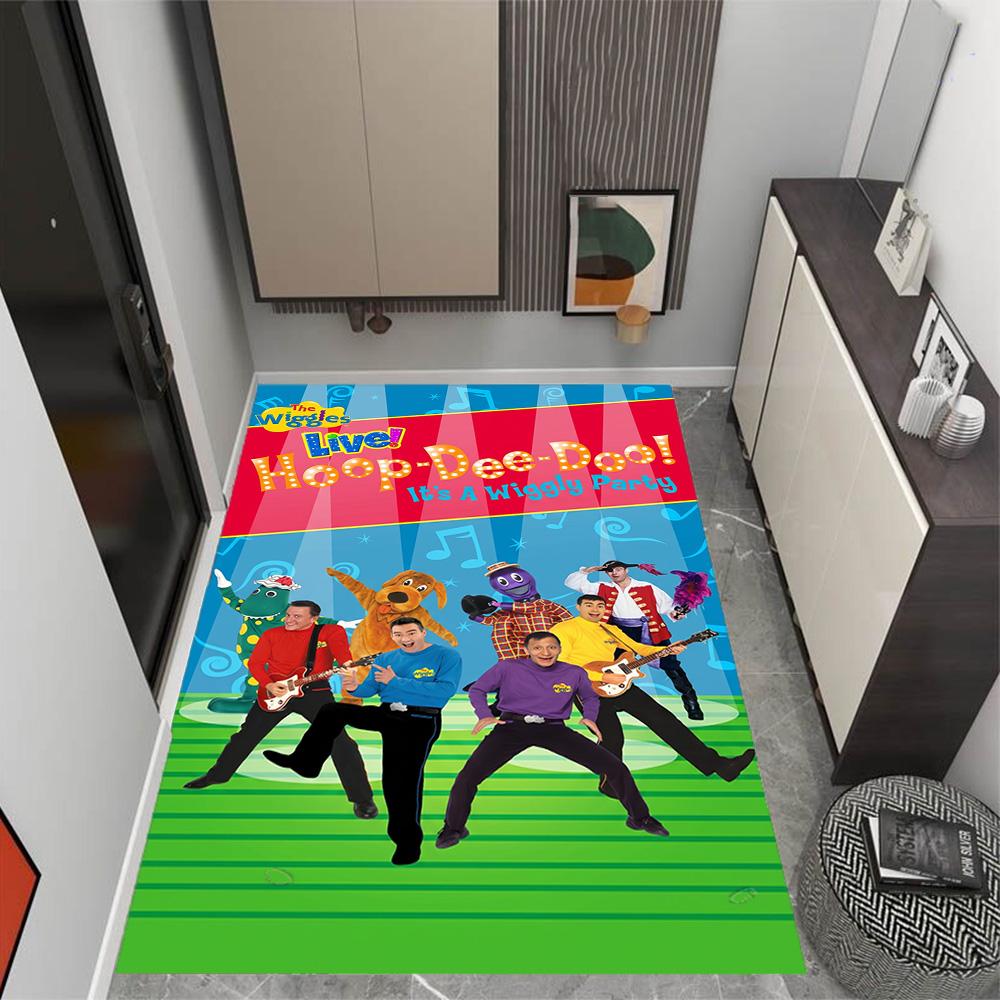 Wiggles Show Floor Mat Design for Entryway Outdoor Study room Dining Room Antislip Carpet Anime Office Decor Spiritual Gift