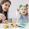Toddlers Wooden Puzzle Animal Vehicle Cognition Preschool Early Education 3D Jigsaw Puzzle Colorful
