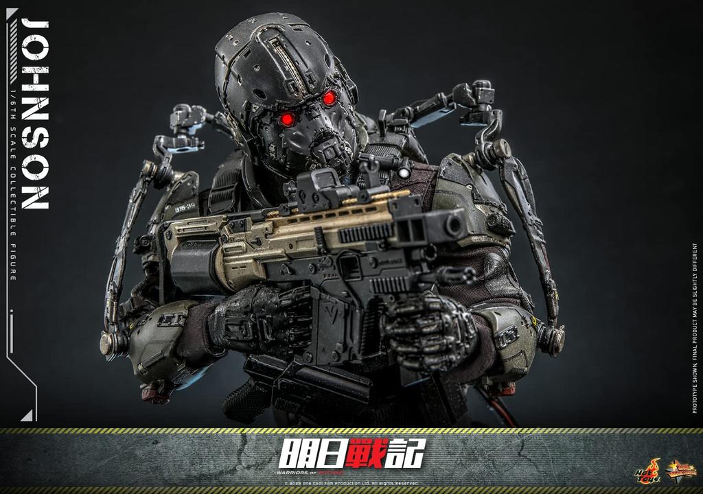 Фигурка Movie Masterpiece Warriors of Future Джонсон в масштабе 1/6, черная, высотой примерно 30 см, MMS668