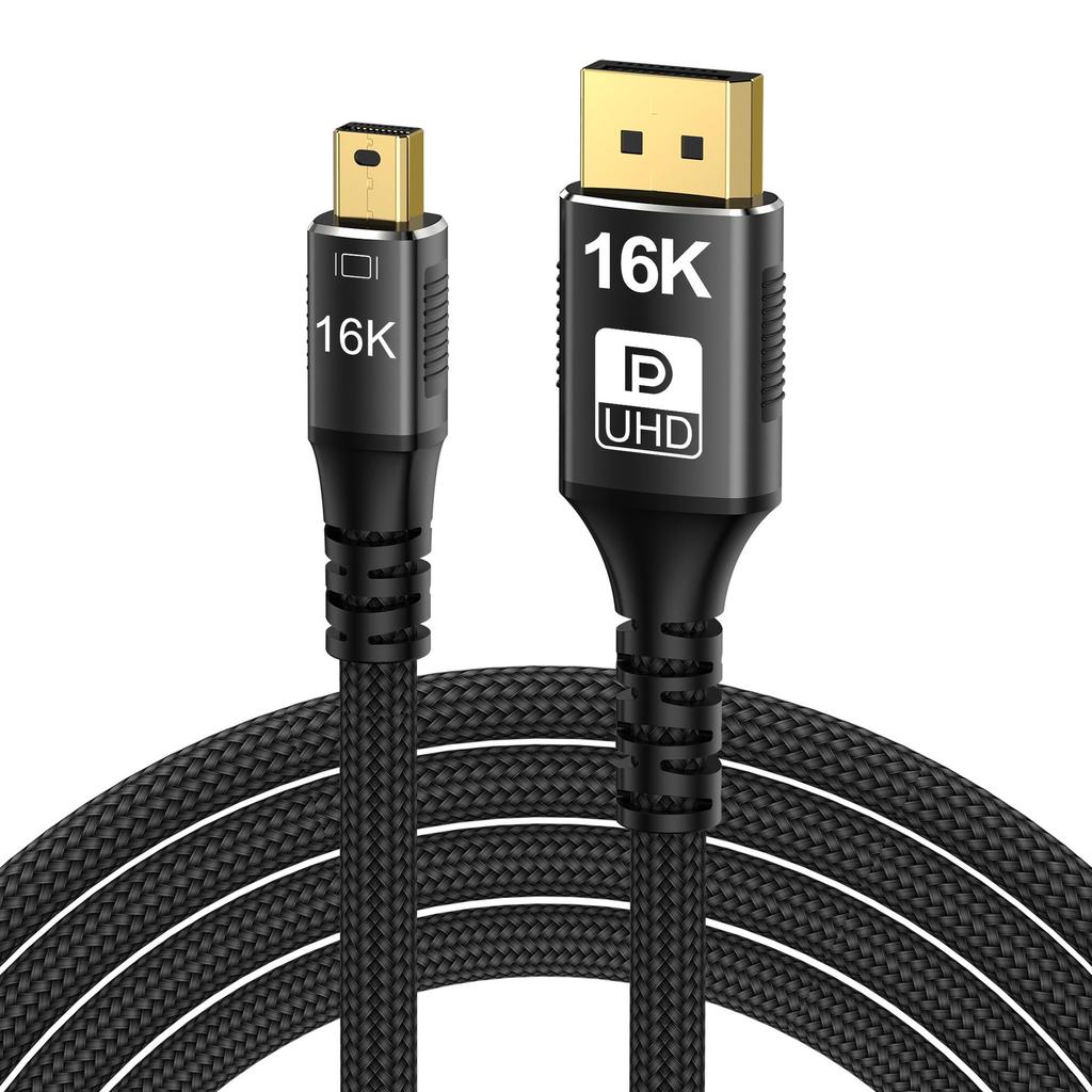 Bi-Directional Mini DP To DP 1.4 Cable, 4K@144Hz DisplayPort