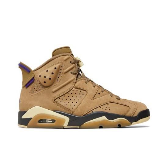 Женские Air Jordan 6 Retro GORE-TEX Коричневая ламинария FD1643-300