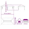 Pop up Party Tent 575 x 290 x 245 cm Cream
