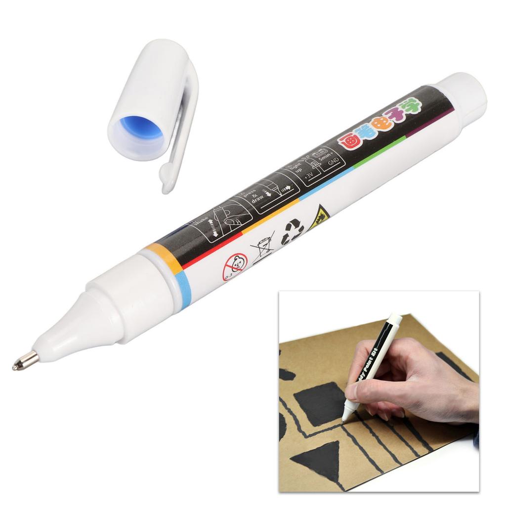Conductive Pen 6ML Circuit Quick Drying Conductive Ink Pen for Science Experiment