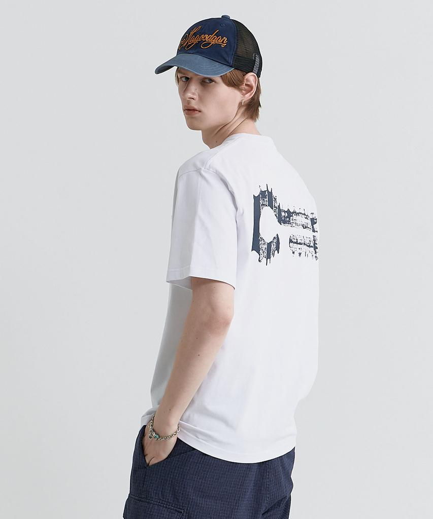 MAGOODGAN Swagver 3593 Футболка с пуговицей Полуприлегающего кроя Короткий рукав Цвет: Кремовый