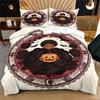 Gothic Halloween Duvet Cover Set Vintage Pumpkin Rose Bat Moon Print Bedding Set Fashion Quilt Cover Set Bedroom Home Decor Gift