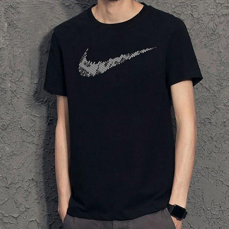 Nike Футболки мужские черные с круглым вырезом умеренного прямого кроя CJ4634-010