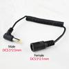 1PC DC Male  Femalespring Cable Connector5.5 X 2.5 mm 5.5mm X 2.1mm Straight Plug Power Charger150cm 70cmextension Cord