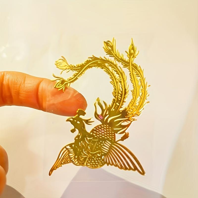 1 штука Дракон против. Металлическая наклейка Тигр - Подходит для мобильных телефонов, ноутбуков, автомобилей, мотоциклов, Яркий дизайн, Металлическая наклейка для украшения.