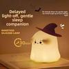 Helloween RGB LED Ночник 3 Уровня Яркости Таймер Спальня Прикроватная Лампа Тыква Призрак Перезаряжаемая Ночная Лампа Настольные Украшения