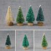 12Pcs Mini Christmas Tree Pine Trees DIY Christmas Decorations for Home Table Xmas Ornaments Dollhouse New Year Decor Kids Gift