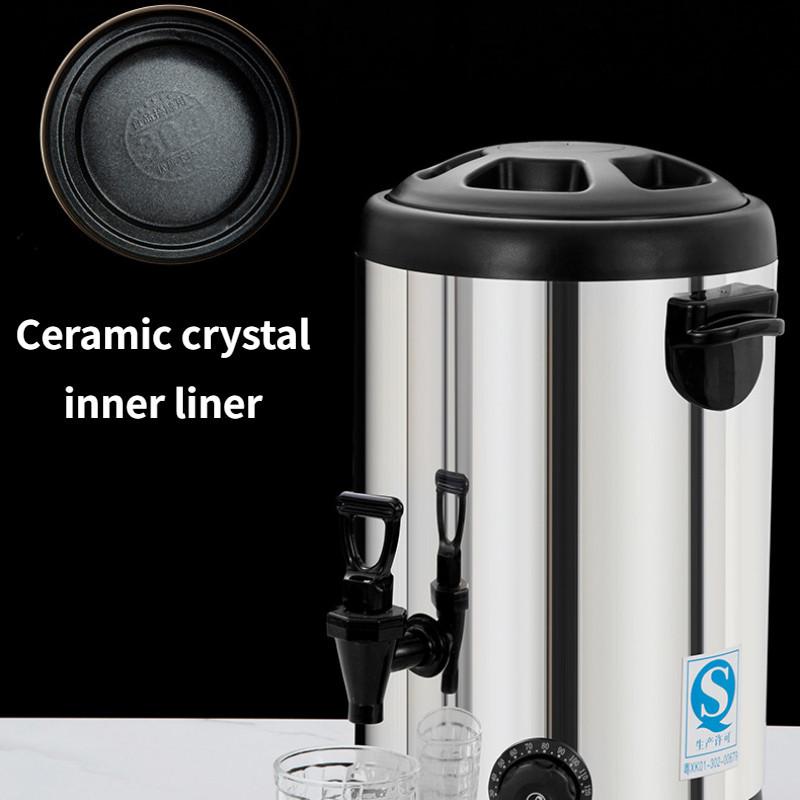 8 л/12 л/16 л/18 л Электрическое двухслойное ведро для молочного чая из нержавеющей стали, ведро для термоизоляции горячей воды, машина для автоматического нагрева и кипячения воды