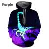 Autumn Winter Animal Scorpion 3D Print Hoodies Men/Women Fashion Long Sleeve Hip-Hop Streetwear Sweatshirts