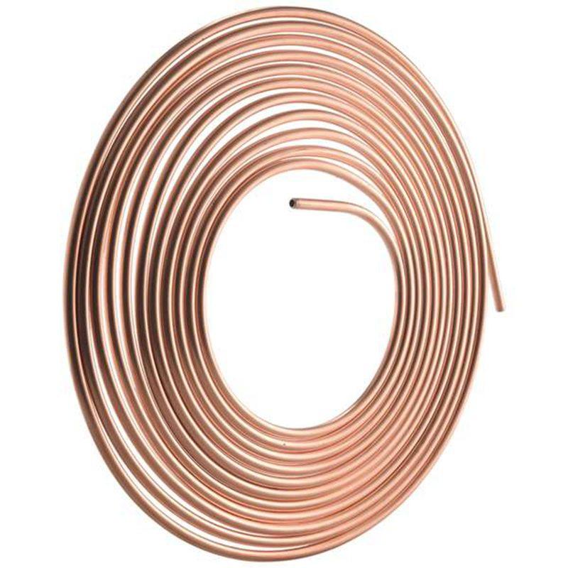 M63K-25FT 7.62M Anti-Rust Coil Of 1/4 Inch OD Copper Nickel Brake Pipe (Copper Color)