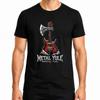 Metal Yule Mortal Fuel Electric Guitar Rock Axe Christmas Hard Rock T-Shirt-