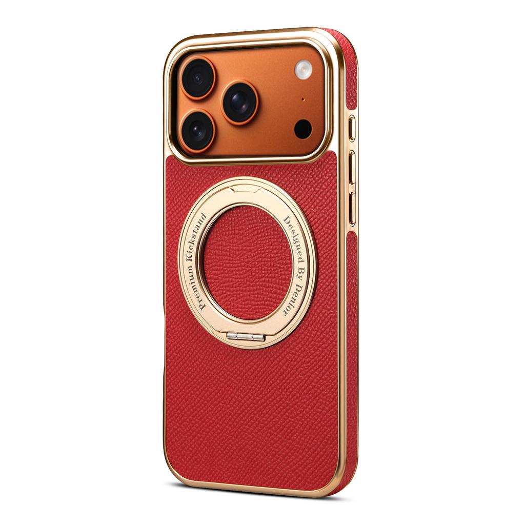Магнитный чехол-книжка из натуральной коровьей кожи с поворотом на 360° для iPhone 17 Pro Max 16 Plus 15 14 13 для Magsafe с подставкой
