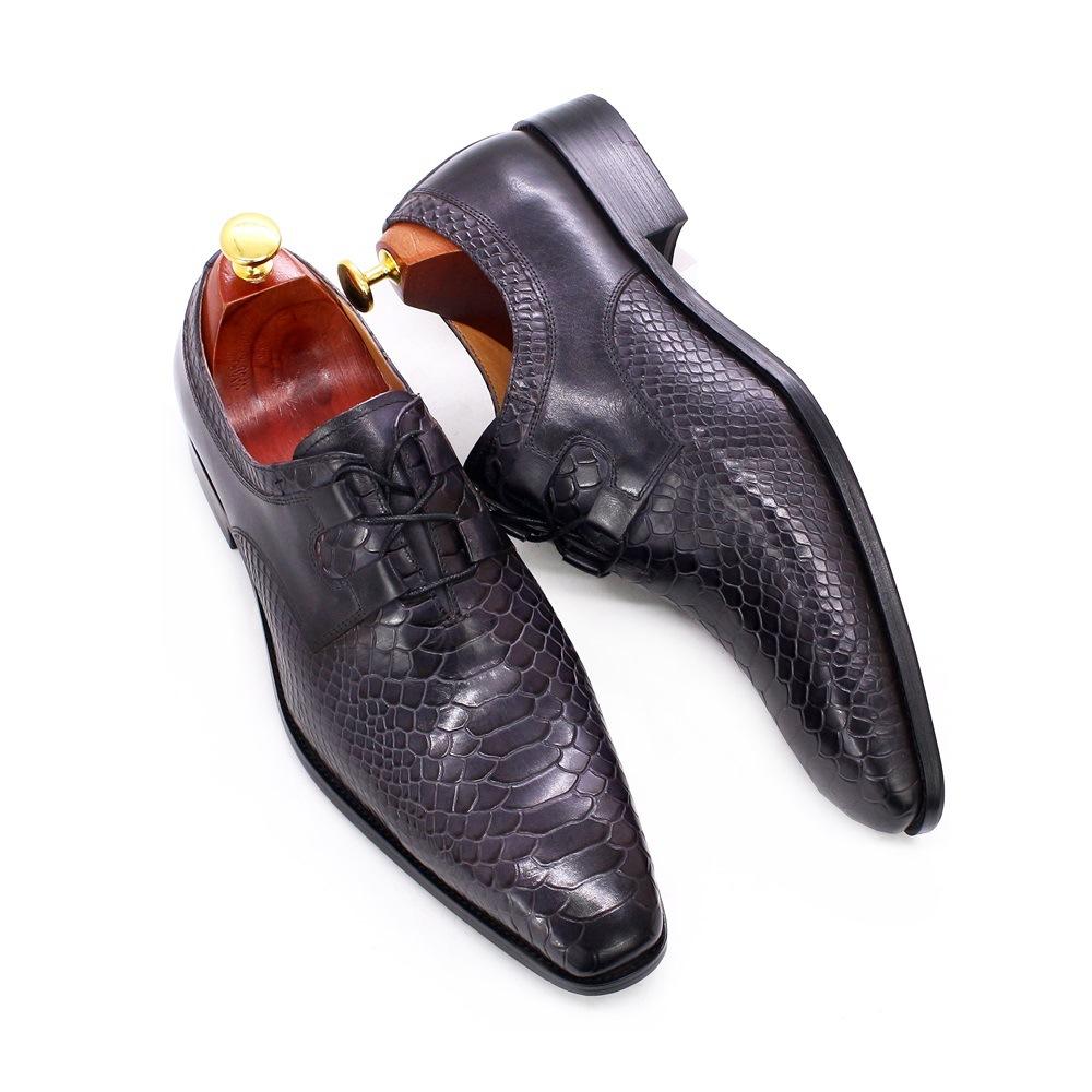 Men'S Daily Business Casual Leather Shoes Summer Breathable Leather Shoes Men'S British Leather Men'S Shoes Lace-Up Shoes Tide