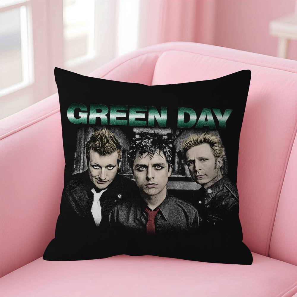 ROCK Green Day logo Pillowcases Home Bedding Decorative Pillow Cover Wedding Super Soft Pillow Case