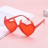 Рок Рога Солнцезащитные очки Дьявольские уши Форма сердца Косплей Очки Модные Солнцезащитные очки для Хэллоуина/Вечеринки