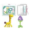 Ange Teether 2-piece Set, Giraffe + 3D Grape, 1 Set, Korean Baby Products