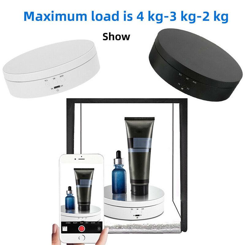 Rotating Display Stand 360-Degree Motorized Spinner Turntable with USB Power Cable for Photography