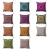 45x45cm Bohemian Cushion Cover Mandala Floral Pattern Peach Pillow Cover for Car Seat Sofa Library Pillow Cover