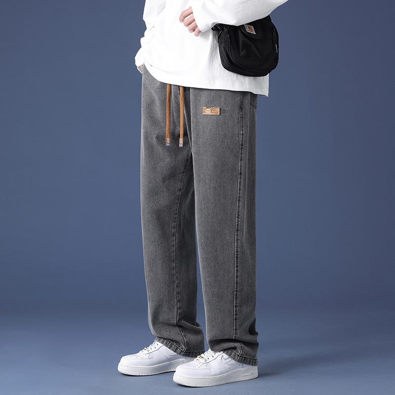 Джинсы мужские американские ретро молодежные брюки новые свободные прямые широкие повседневные брюки