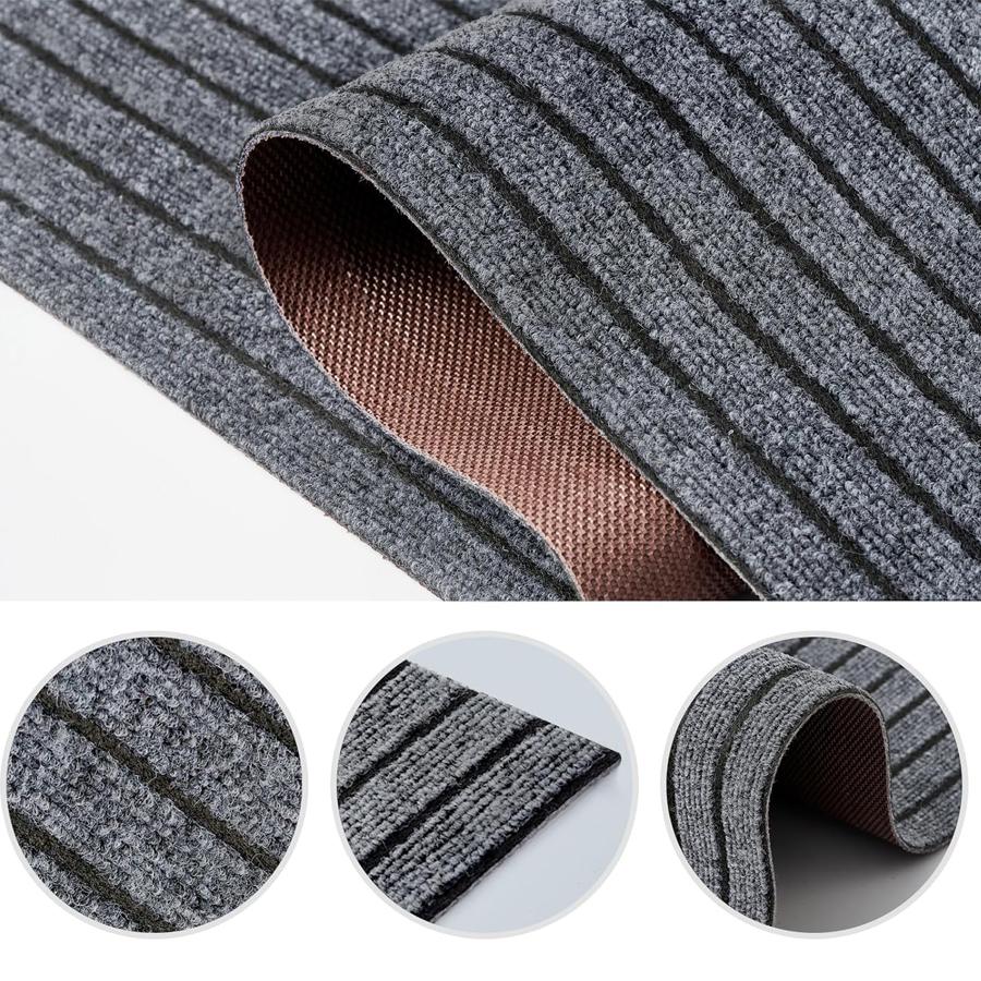 Cuttable Striped Rubber Door Mat Non Slip Waterproof Easy To Clean Kitchen Entrance Floor Rug