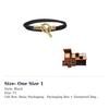 HERMES Bracelets Unisex Black Gold H071689F-89
