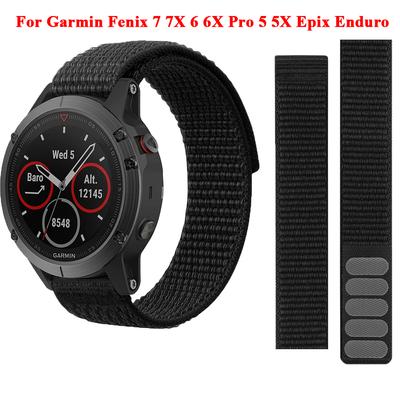 26 мм 22 мм Нейлоновый ремешок-липучка для часов Garmin Fenix 7X 7 6 6X Pro 5 5XPlus Epix2 Enduro Forerunner 965 955 Браслет для часов