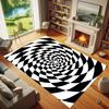 3D Вихревой Ковер Оптическая Иллюзия Голографическое Напольное Искусство Гостиная Спальня Гостиная Ретро Домашнее Украшение Ковер