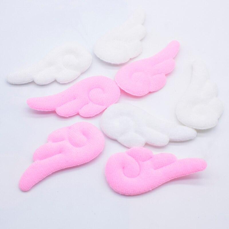 10Pcs 75*40mm Padded Double Sided Angel Wing Applique for DIY Baby Clothes Hat Headwear Toys Decor Accessories Patches