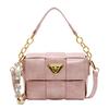 Hot Sale Fashion Light Luxury Simple Design Sense Woven Portable Small Square Bag Casual Versatile Commuter Messenger Bag