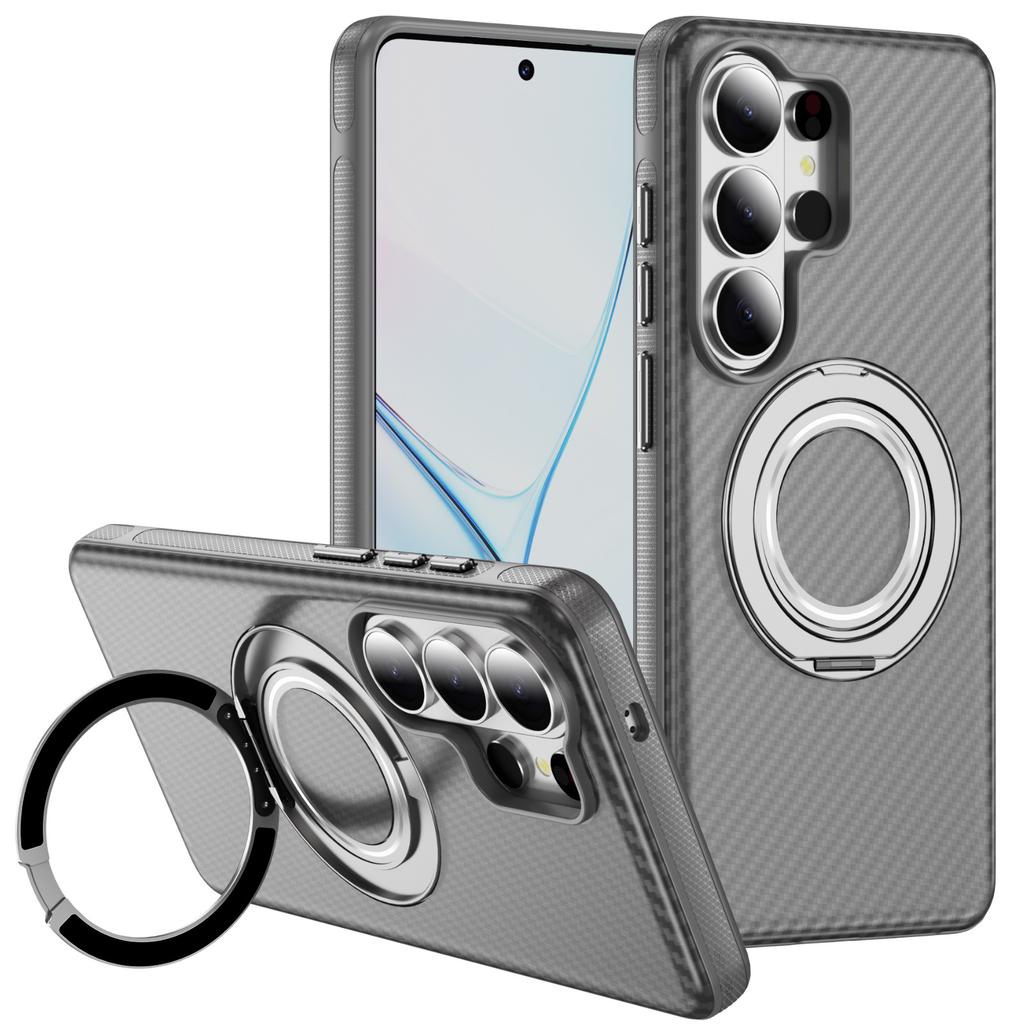 Применимо к Samsung S26Ultra fulcrum чехол для мобильного телефона с магнитным креплением и рисунком из углеродного волокна S25Ultra gear bracket S24U cover