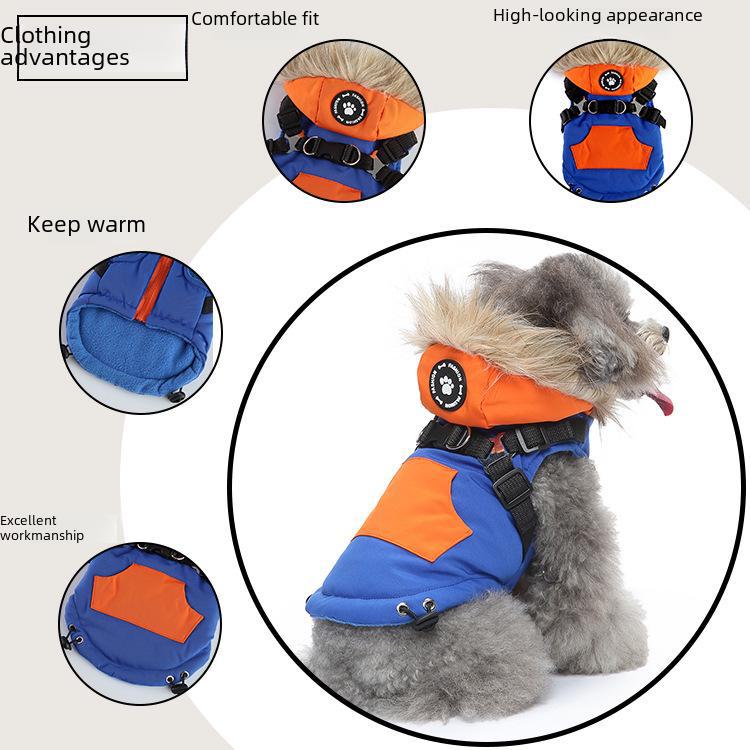 Светоотражающая куртка для собак: Жилет Cross-Border Pet Traction для осени/зимы