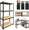 DayPlus Storage Shelves 4 Shelf Basement Shelving,  Shelving Unit Organizer, 386lbs Loading Capacity Per Tier, Steel Adjustable