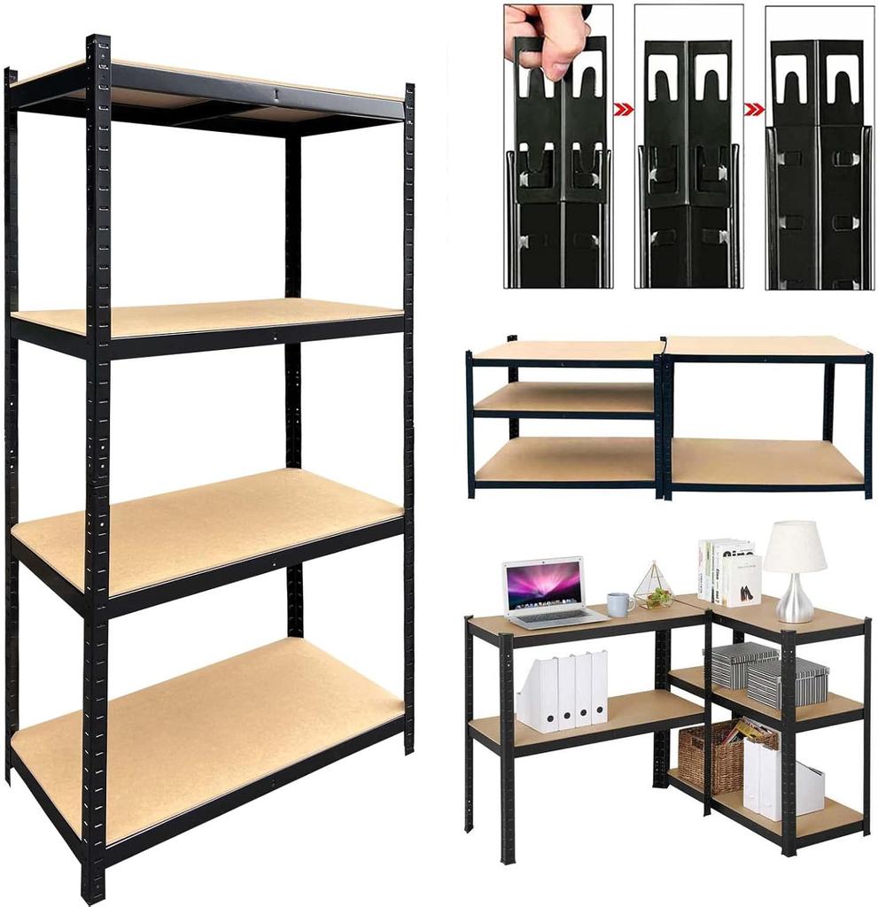 DayPlus Storage Shelves 4 Shelf Basement Shelving,  Shelving Unit Organizer, 386lbs Loading Capacity Per Tier, Steel Adjustable