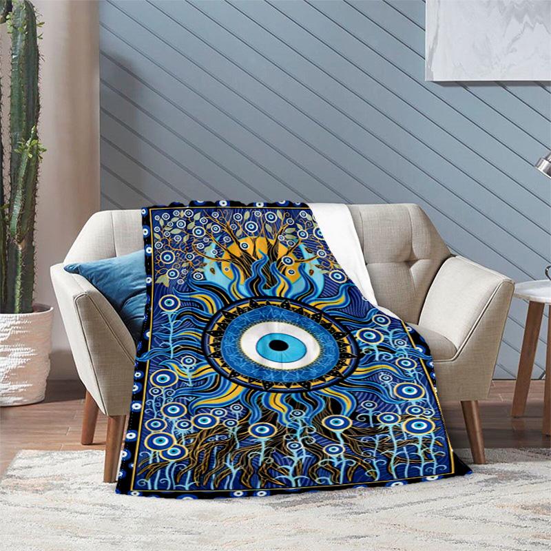 Mystic Eye Art Blanket Soft And Portable Four Season Home Bed Sofa Blanket Office Travel Lunch Break Warm Blanket A3