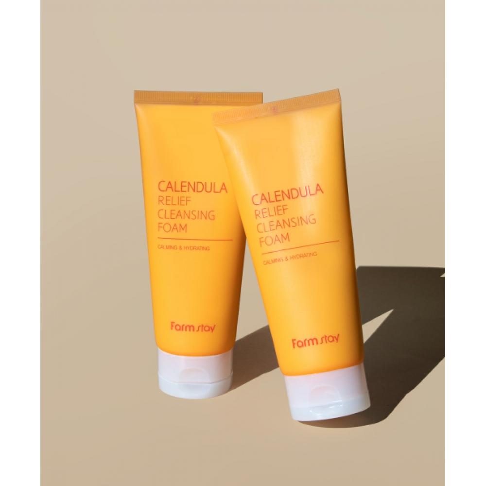 Farmstay Очищающая пенка Calendula Relief 180 мл