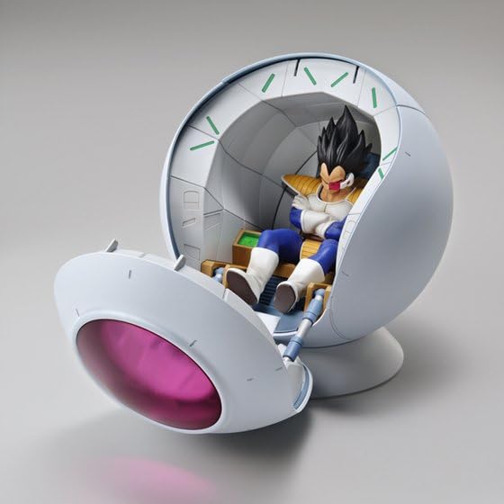 Механика Dragon Ball Saiyan Spaceship Pod Пластиковая модель Фигурка-рост Цветная кодировка