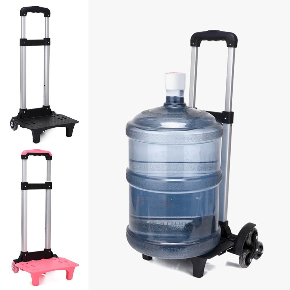 Тележка ручная из алюминиевого сплава Прочная 2-колесная Тележка-стойка с тяговой ручкой Переноска для питомцев Студенческий рюкзак