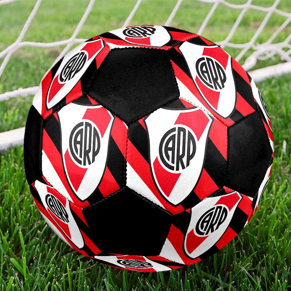 River Plate Soccer Ball Size 5 Colorful Machine Stitched PVC Competition Ready Durable High-Bounce