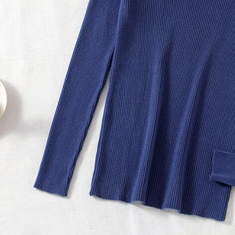 Женские пуловеры с высоким воротником на весну, осень и зиму, свитера, джемпер, рубашка для начинающих, короткий рукав с короткими рукавами, обтягивающий низ, вязаный шикарный однотонный один размер