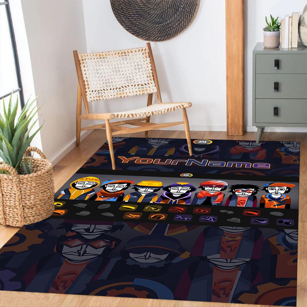Incredibox Customized Name Carpet Design for Bedrooms Foyer Kitchen Dining Room Antislip Carpet Office home decor Gift for Festivals