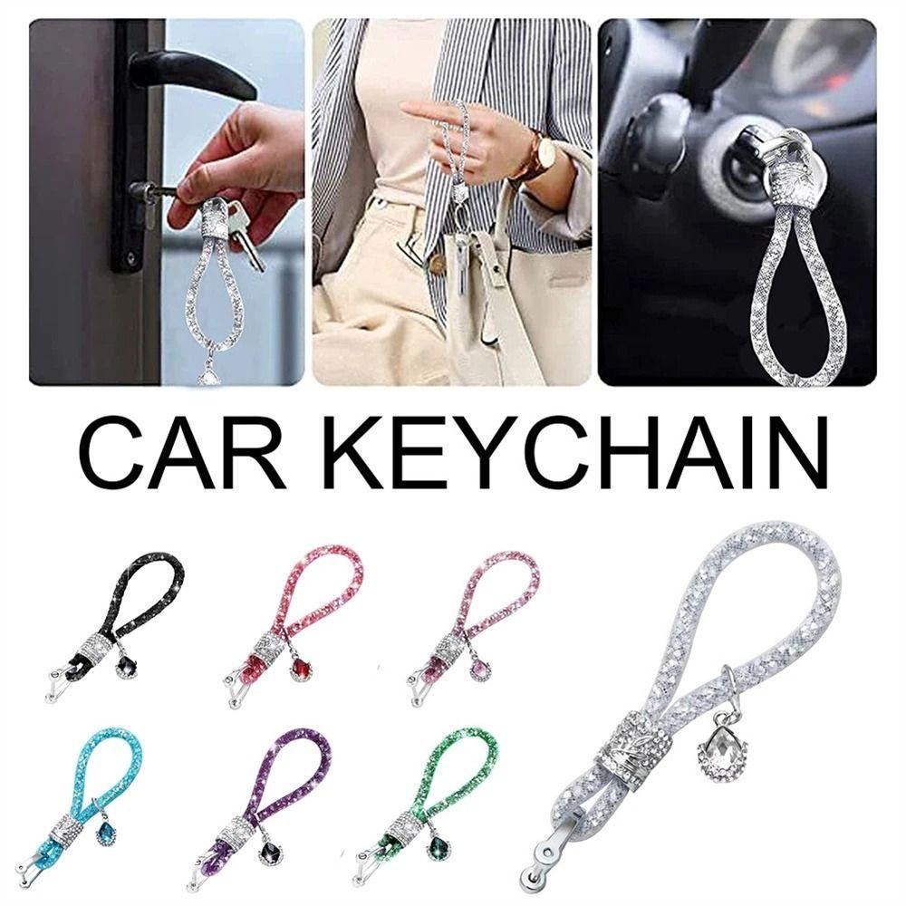 Shiny Key Fob Rhinestones Car Key Ring Glitter Key Chains Car Keychain Car Key Decorations