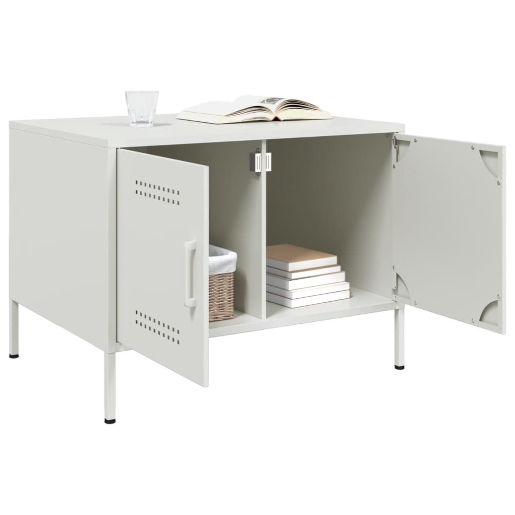 White Coffee Table 68 x 50 x 50.5 cm Steel