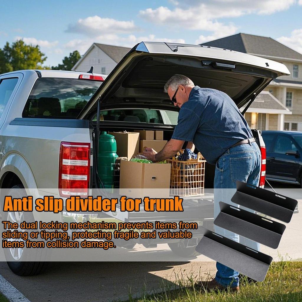 Car Trunk Separator Blocks Metal Luggage Fixation Trunk Organizer Adjustable Cargo Containment Grocery Fixation Blocks For Auto