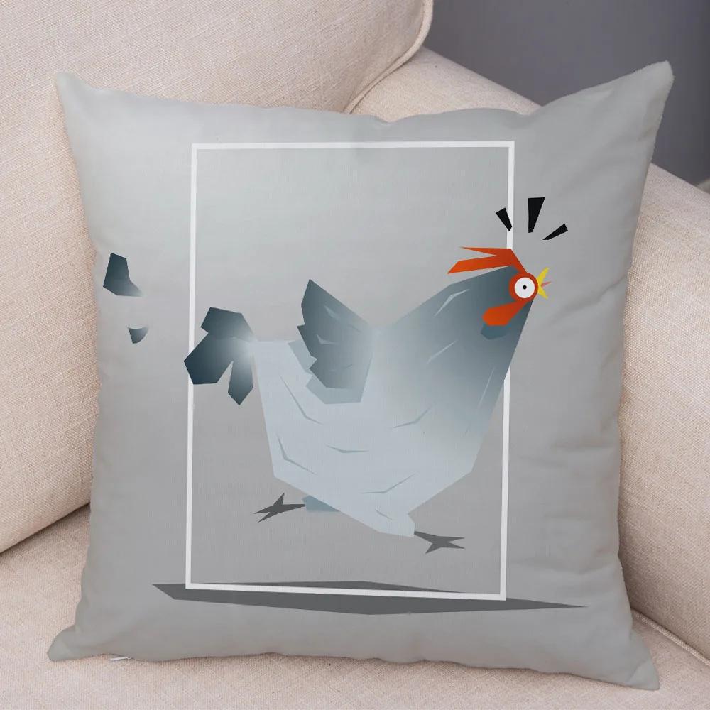 Милый мультяшный животный декор, наволочка, свинья, медведь, корова, акула, диван, наволочка для комнаты, детский сад, дом