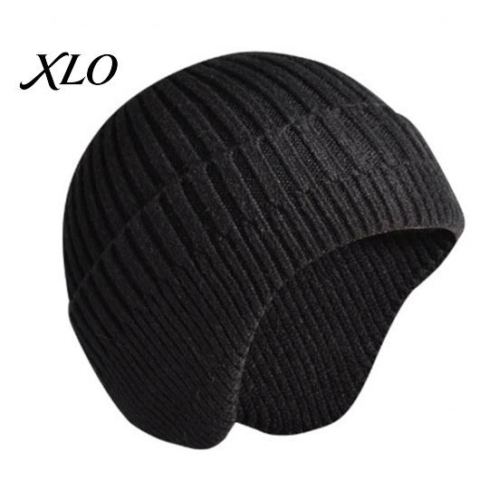 Versatile Fashion Hat for Shopping And Outings Winter Knitted with Ear Flaps Men, Soft Fleece Lined Hat, Stretchy Cozy Headwear Daily Commute Thermal