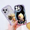 Cute Cartoon Pattern Cream Texture Casing Wavy Edge Soft Silicone Cover Phone Case for Samsung